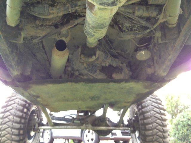 Shot from under rear axle